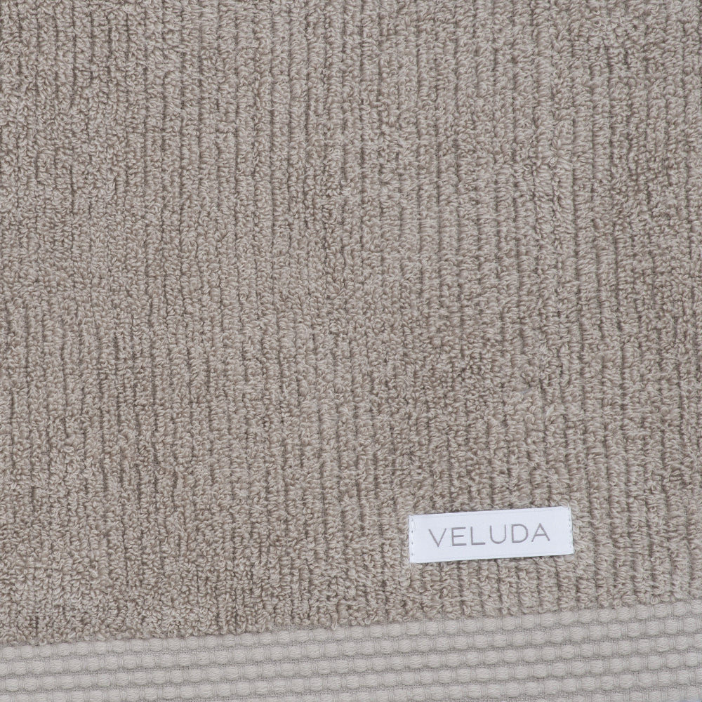 Luxurious, double-sided ribbed bath towels, soft, sustainable, made in Brazil, Veluda.