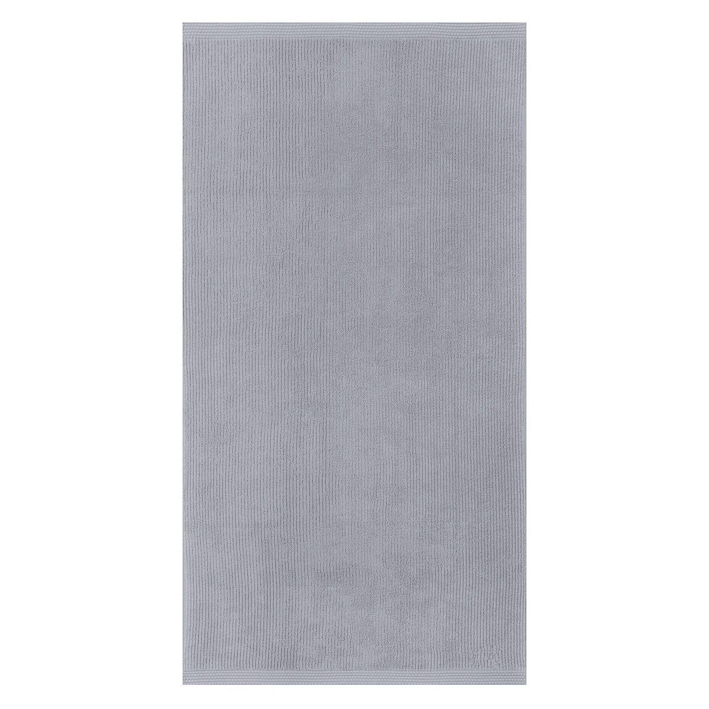 Luxurious, double-sided ribbed hand towel, gray, soft, sustainable, made in Brazil, Veluda.
