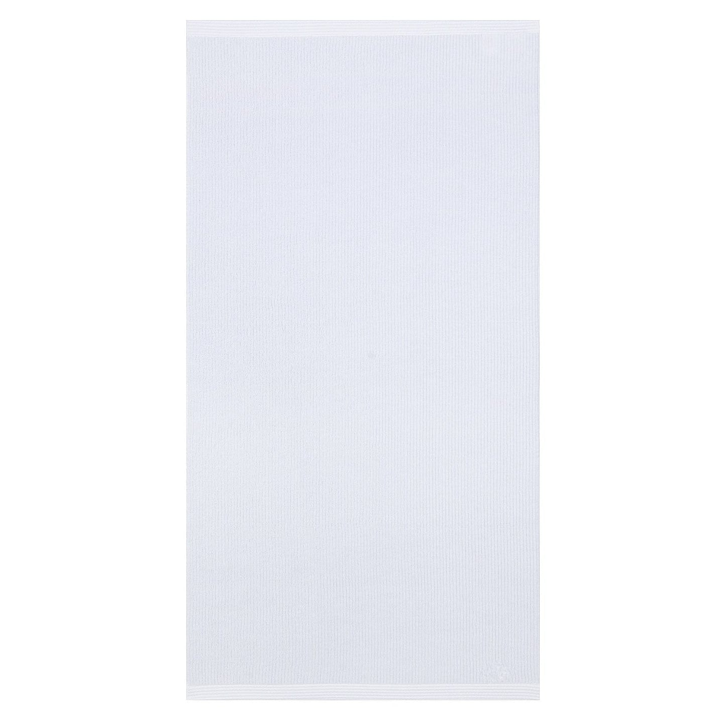 Luxurious, double-sided ribbed hand towel, white, soft, sustainable, made in Brazil, Veluda.