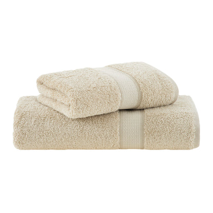 Luxurious Egyptian cotton bath towel, beige, soft, absorbent, high-quality, Veluda.