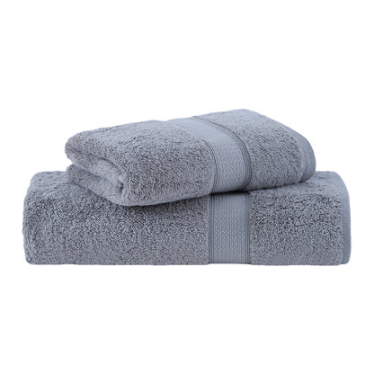 Luxurious Egyptian cotton bath towel, gray, soft, absorbent, high-quality, Veluda.