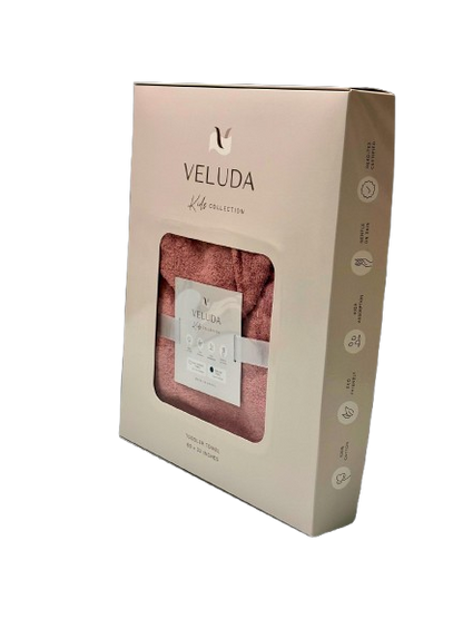 Super Absorbent Hooded Toddler Towel – Grows with Baby, Soft Hypoallergenic Cotton by Veluda