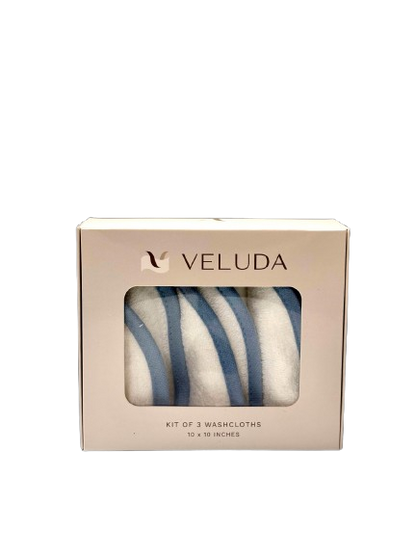 Veluda Gentle Touch Baby Washcloth for Sensetive Skin Set of 3