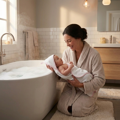 Brazilian Cotton Baby Hooded Towel & Washcloth Set