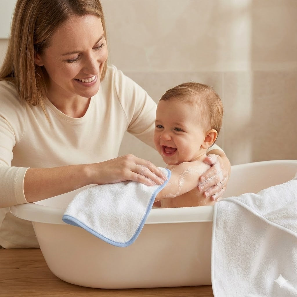 Veluda Gentle Touch Baby Washcloth for Sensetive Skin Set of 3